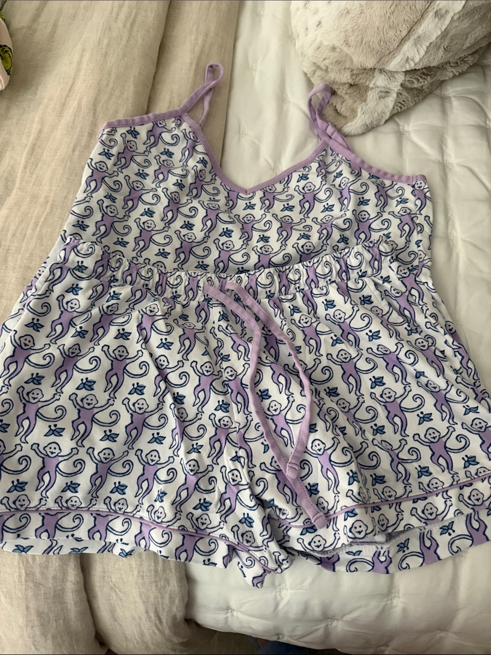 Roller Rabbit Purple Cami Set XS